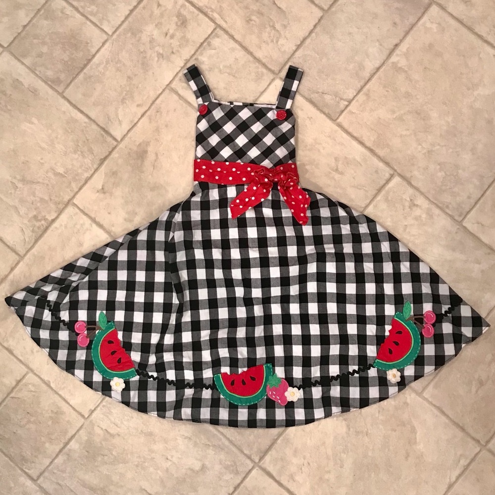 Sophie Rose Black and White Plaid Summer Dress (girls 5)
